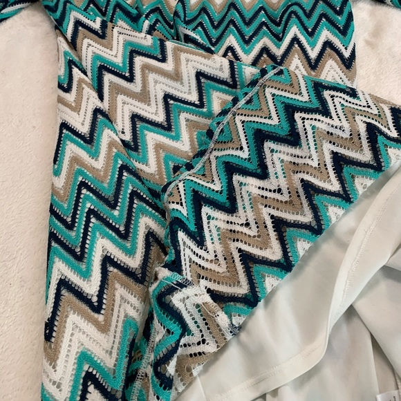 Tacera Women’s Zigzag Pattern Off  Shoulder Dress Size Large - Picture 9 of 17